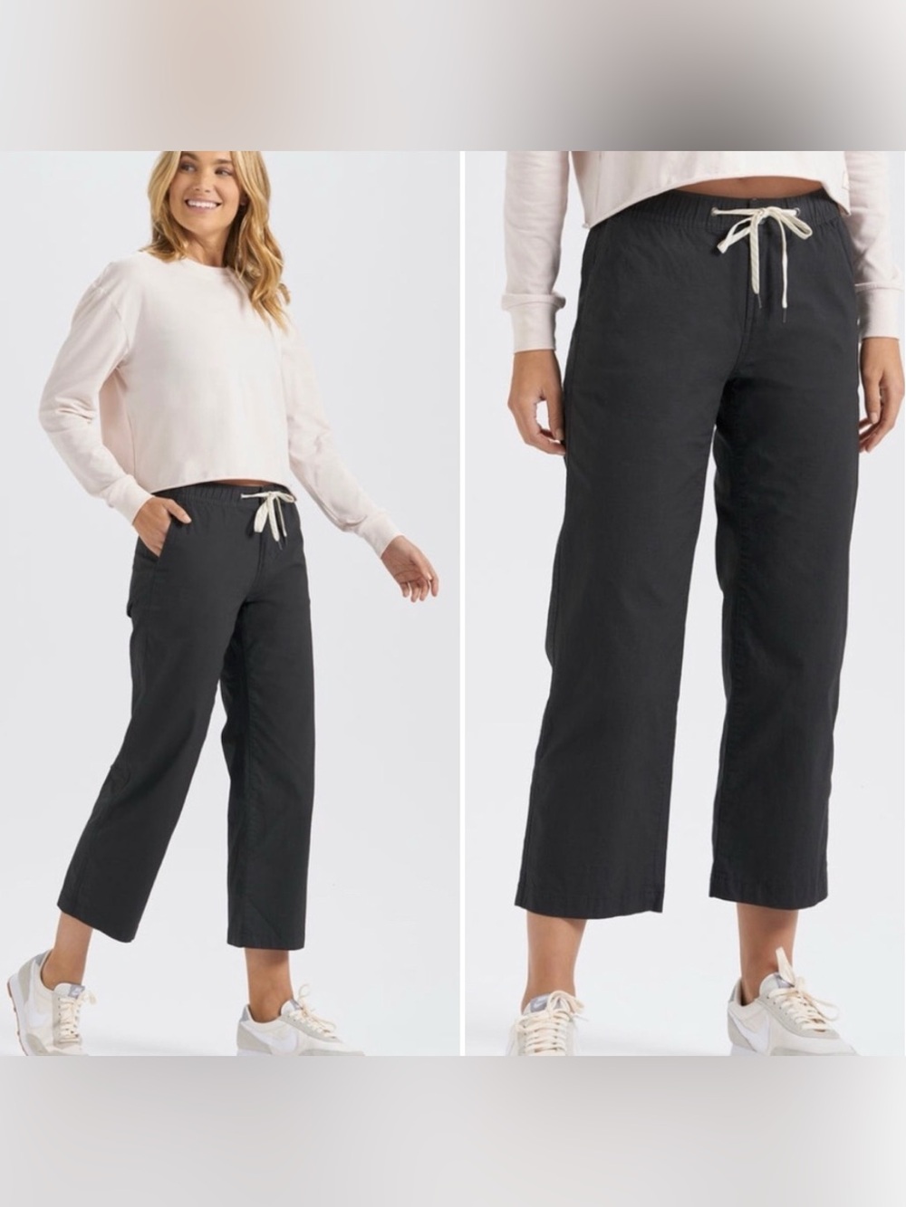 Vuori Women’s Ripstop Pants Medium Cropped Wide Leg Drawstring